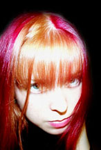 strawberry blonde hair & vampire red